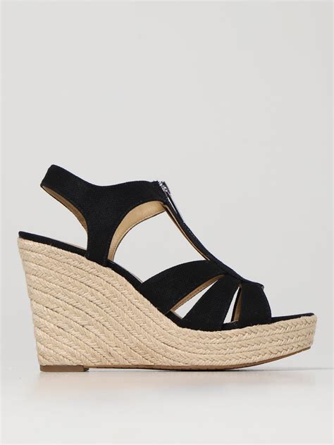 michael kors berkley wedge black|michael kors berkley flat sandals.